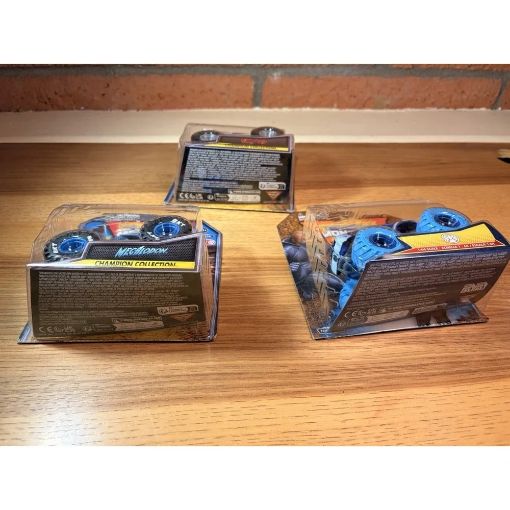 Monster Jam Trucks Champion Collection: Zombie, Megalodon & Marvel 1:64 Diecast